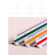 [ SCALE RULER ] Triangle Scale Architect Engineer Technical Ruler 12" (30cm) Triangular Ruler