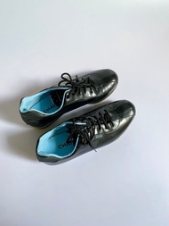 復古 CHANEL Sport Line 網球保齡球皮革運動鞋 尺寸 36.5 黑色 藍色