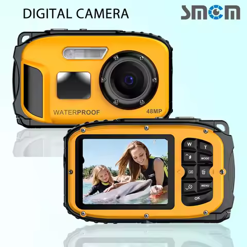 1pc bare metal waterproof digital camera, bare metal waterproof 5-meter camera, 16X digital zoom 2.4