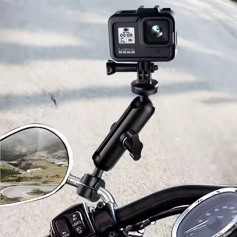 Metal Motorcycle Bicycle Camera Holder Handlebar Mirror Mount Bike Bracket for GoPro Hero 9 8 10 Pho