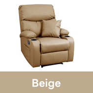 Future Living Recliner รีไคลเนอร์ โซฟาปรับนอน โซฟาดูหนัง เก้าอี้พักผ่อน รุ่น Huggo มีช่องที่วางแก้ว