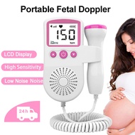 Baby Fetal Doppler Heart Sound Rate Device Ultrasound Detector Monitor Fetal Sound Detector LCD Curv