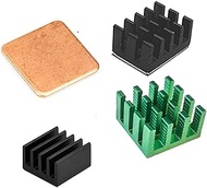 Easycargo Raspberry Pi Heatsink Kit Aluminum + Copper + 3M 8810 Thermal Conductive Adhesive Tape for