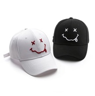 Topi Baru smile mantap/Terbaru Topi Baseball Distro Smile Topi Bordir Samping Hip Hop Korea Berkuali
