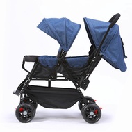 HoXiLe READY STOCK Twin Stroller Tandem Stroller Twin Baby Stroller Twin Kids Stroller Bayi Kembar 2
