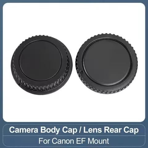 Camera Lens Cap Camera Body Cap for Canon EF Mount SLR Camera Body Cap Lens Rear Cap Rebel Cap 200D 