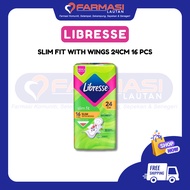 LIBRESSE SLIM FIT WITH WING 24CM (16 PADS)