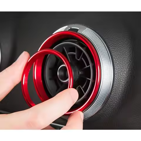 For Audi A3 8V S3 2014-2019 AUDI Q2 Sportback Sedan Car Air Center Console Outlet Trim Inner Ring Co