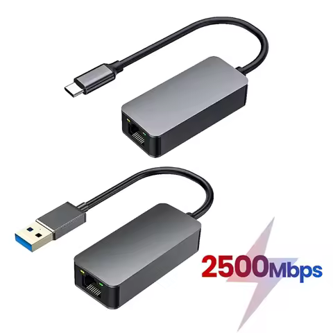 USB 3.0 Type-C To RJ45 2500Mbps High Speed Network Card RTL8156B 2.5 Gigabit Ethernet Adapter for Wi