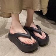 A80- (S/黑色) 夏日新款 女款增高涼拖 人字拖 拖鞋 涼鞋 eva 厚底 海邊沙灘涼鞋