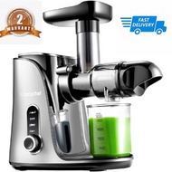 AMZCHEF Slow Masticating Juicer Extractor, Cold Press Juicer with Two Speed Modes, 1 Travel bottles(500ML),LED display, Easy to Clean Brush &amp; Quiet Motor for Vegetables&amp;Fruits