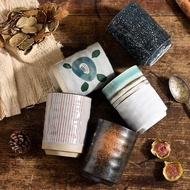 Creative Japanese retro ceramic tea cup sushi cup rough ceramic cup straight cup rough ceramic cup