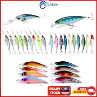 Set Gewang Casting Sebarau Peacock Bass Siakap, Minnow Fishing Lure, Umpan Palsu, Umpan Tiruan,  鱼饵,