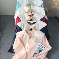 Hello Bestie Blouse Cherryl CollarWanita Vol.2 LD 120 cm Long Sleeve Elastic Casual Ruffle Beautiful