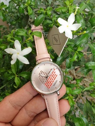 Original Fossil ES4153 Women's Jacqueline Heart Blush Leather Silver 36mm Watch