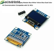 MIOSHOP Small OLED Display Module, 0.96 Inch Blue White Yellow Blue Dual Color IIC Communication, 5 