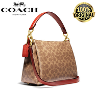 BIG SALE ! (100% ORIGINAL) Tas COACH Shay Crossbody Bag In Signature Tan Rust - Tas Bahu Wanita Tas Selempang Wanita Terbaru Tas Branded Terbaru Authentic Preloved Ori Untuk Pesta Kantor Acara Kondangan