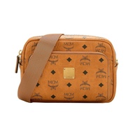 carhatt sling bag MCM Luxury Goods Ladies Visetos KlassikSeries Cognac Color Small PrintlogoShoulder Crossbody Bag MMRAA