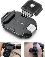 ULANZI F38 Camera Tripod Mount Quick Release System, Camera Backpack Plate V2 Clip with 1/4" to 3/8"