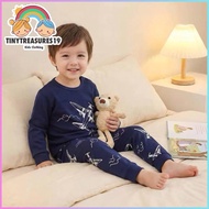 Tinytreasures19 1yr-9yrs old Longsleeve Pyjama Pure Cotton Set for Boy- Fashion OOTD- Sleepwear OOTD