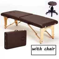 *ship from m'sia* Portable Massage Bed, Foldable Massage Bed, Beauty Bed, Spa with chair (Color:Brow