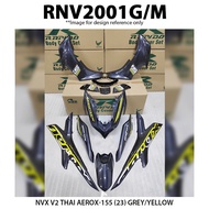 Cover Set Rapido NVX V2 Yamaha Thai Aerox 155 (23) Black NVX155 Accessories Motor 155 Aerox155 Cyan Red Yellow Grey