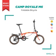 ROYALE 6 Speed Foldable Tri-Fold Bicycle 16 inch | M Bar | Foldie Folding Bike | Singapore | Mobot | SG Ready Stock