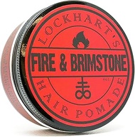 Lockhart's Fire &amp; Brimstone Heavy Hold Hair Pomade, Medium Shine, 4oz