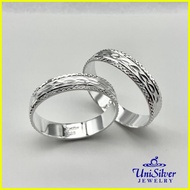 ℗ ❡ ♒ Unisilver 925 Wedding Band Ring (WR177-1001)