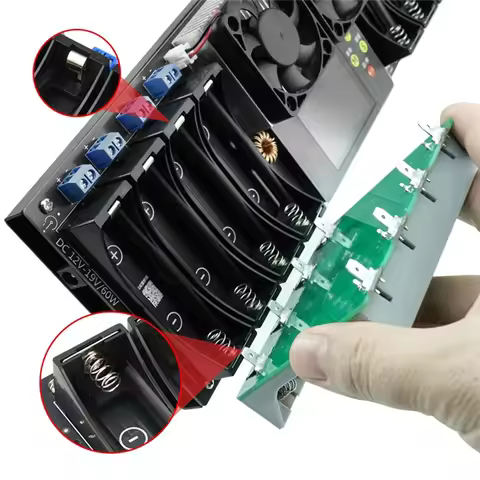 A74U New 8 Channel 18650 Battery Capacity Internal Resistance Tester DC 12-19V Automatic Charging&Di