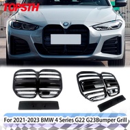 ABS Material Gloss Black Front Bumper Grille Grill Car Accessories for 2021-2023 BMW 4 Series G22 G2