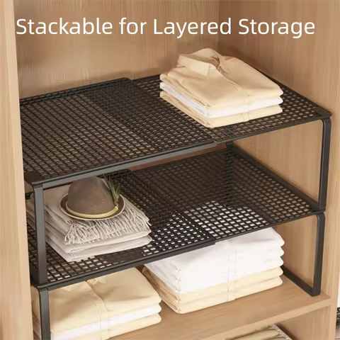 DIY Metal Closet Shelf Telescopic Expandable Wardrobe Organizer Adjustable Retractable Wardrobe Divi