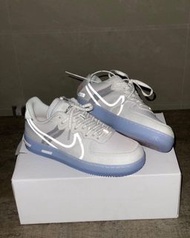 3M反光Nike Air Force 1 React QS 骨白冰藍3M反光水晶底   SF到付