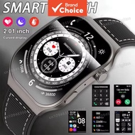 New Bluetooth Call Smart Watch for Men 2.01" HD Curved Screen Sports Watch Heart Rate Monitor Waterp