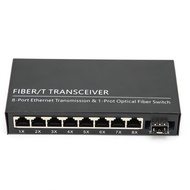 8 Port Gigabit Ethernet PoE Switch 1 Fiber Single Mode Dual