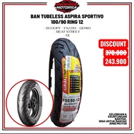 ASPIRA SPORTIVO TUBELESS TYRE 100/ 90-12 ORIGINAL & NEW 12 TUBLESRing