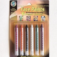 Face Paint Pearl Face Paint Push-Up Crayons 6/Pkg