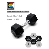 Fixed Hexagonal Dumbell 4 KG KETTLER Hexagonal Dumbell/ - ORIGINAL