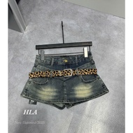 Siu Hot Hit Leopard Belt Skirt Pants - HLA