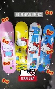 花式滑板 Girl Skateboard x hello kitty 中指貓 ripndip Independent tensor Trucks  soft wheels 軟轆 代步轆 砂紙 surf