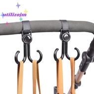 [utilizojmS] 1/2Pcs Baby Stroller Double Hooks al Hook For Bicycles Electric Vehicle Motorcycles Scooters Rotate Storage Hooks new