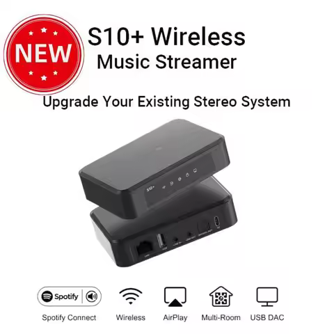 Arylic S10+ Wireless Music Streamer, Wireless multiroom Home Stereo Music Receiver Circuit Module wi