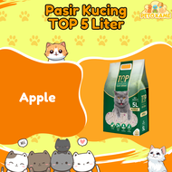 Pasir Kucing TOP 5 Liter | Pasir Gumpal Wangi Untuk Kotoran Kucing