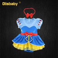 ZZOOI Fancy Fairy Baby Romper Elsa Ariel Belle Rapunzel Princess Costume 1 Year Birthday Tutu Dress 