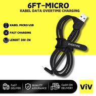 Overtime Charging 2 in 1 Stand USB to Type C Data Cable Length 2m // 6FT