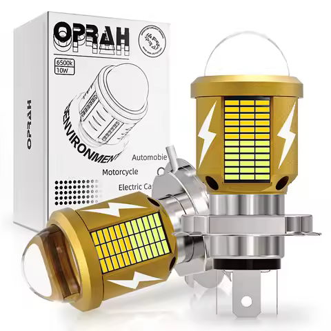 Oprah H4 LED Motorcycle Headlight Bulbs Led H6 BA20D Moto Light High Low Beam White Yellow Lamp For 
