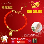 GLADINI Forte Handmade Weave Titanium Bracelet adorned with Fortune Kitty transcend the Luck & Prosp
