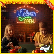 Restaurant Neon Sign Light Kitchen Open Len Neon Sign Kitchen Room Decors Restaurant Sign Dinner 24h