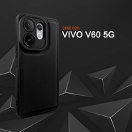 EllaStuff Case VIVO V60 5G Softcase PREMIUM LEATHER BLACK Casing VIVO V60 5G