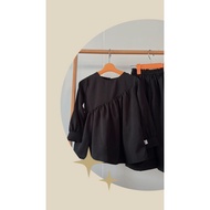 (Ready To Ship 1-3 Days) Children's Crystal Fabric Set Soft Flowing Ruffled Style Size 2-8 Years Con